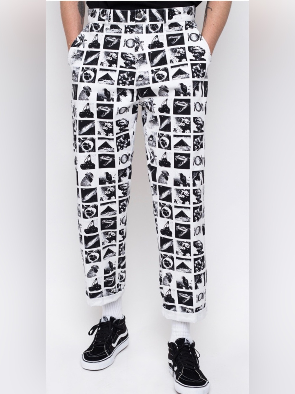 Obey Hardwork Chaos Pant Newspaper Print Work Pants Men’s 33